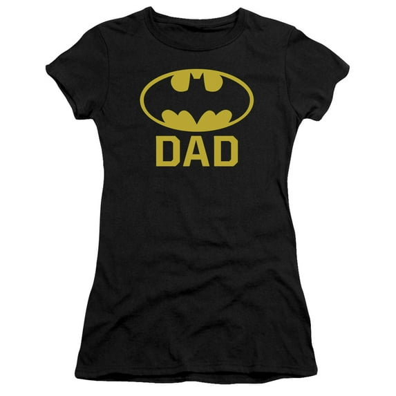 Batman Bat Dad S/S Junior Women's T-Shirt Sheer Black
