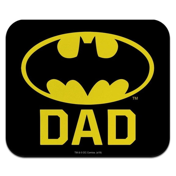 Batman Bat Dad Shield Logo Low Profile Thin Mouse Pad Mousepad