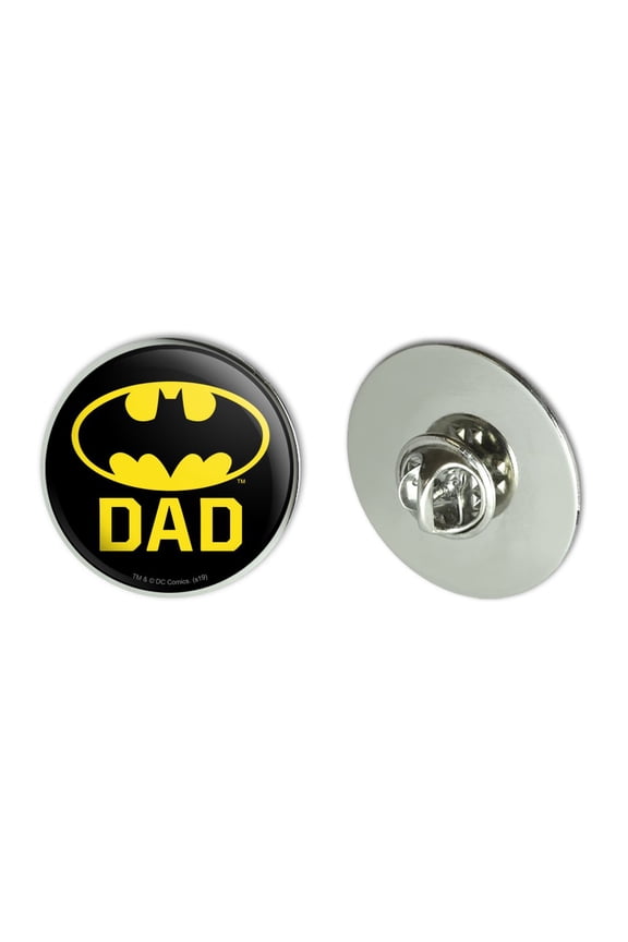Batman Bat Dad Shield Logo Metal 1.1" Tie Tack Hat Lapel Pin Pinback