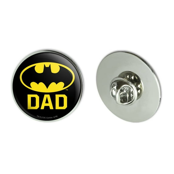 Batman Bat Dad Shield Logo Metal 1.1" Tie Tack Hat Lapel Pin Pinback