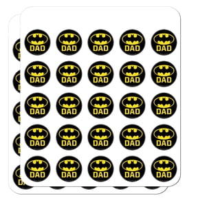 Batman Bat Dad Shield Logo Planner Calendar Scrapbooking Crafting Stickers