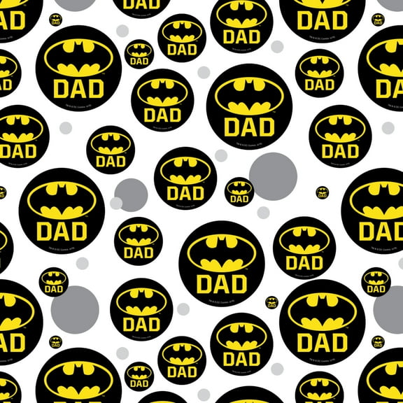 Batman Bat Dad Shield Logo Premium Gift Wrap Wrapping Paper Roll