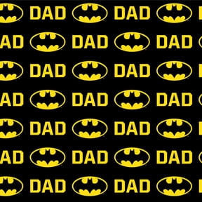 Batman Bat Dad Shield Logo Premium Roll Gift Wrap Wrapping Paper