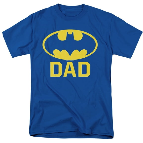 Batman Bat Dad Unisex Adult T Shirt, Royal, Small