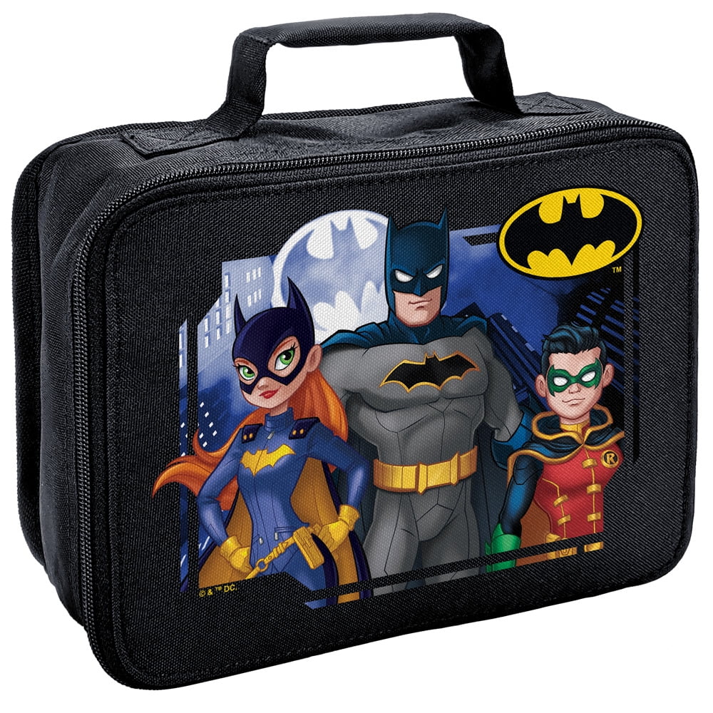 Batman Bat Family Insulated Soft Sided Lunch Box - Reusable Lunch Bag