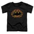 thumbnail image 1 of Batman Little Boys' Bat Flames Shield Childrens T-shirt 4T Black, 1 of 2