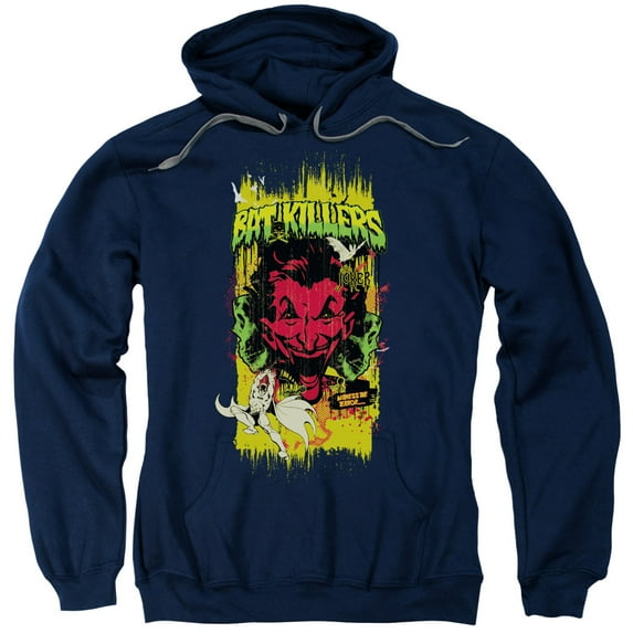 Batman Bat Killers 2 Adult Pullover Hoodie Sweatshirt Navy