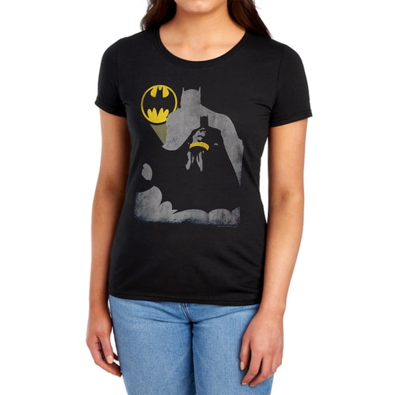 Batman Bat Knockout Women's T Shirt, Black, 2X-Large
