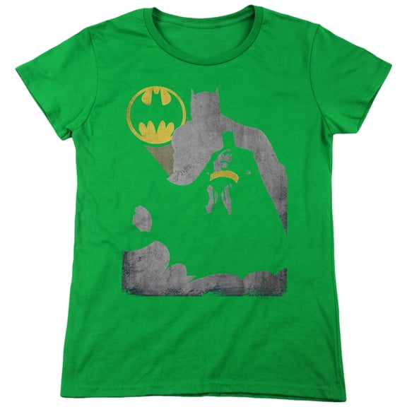 Batman Bat Knockout Women's T Shirt, Kelly Green, Large