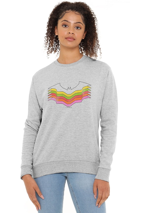 Bat Logo Color Shadows Women's Crew Sweatshirt
