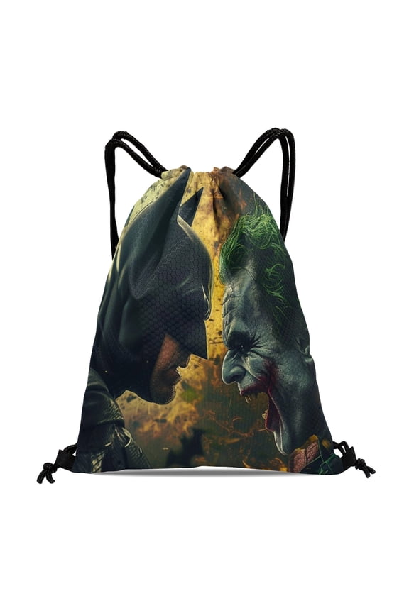 Batman Bat Man Gym Hiking Drawstring Bag:Waterproof, suitable for swimming, travel, beach, and shopping, with dimensions of 15.7*17.7 inches.