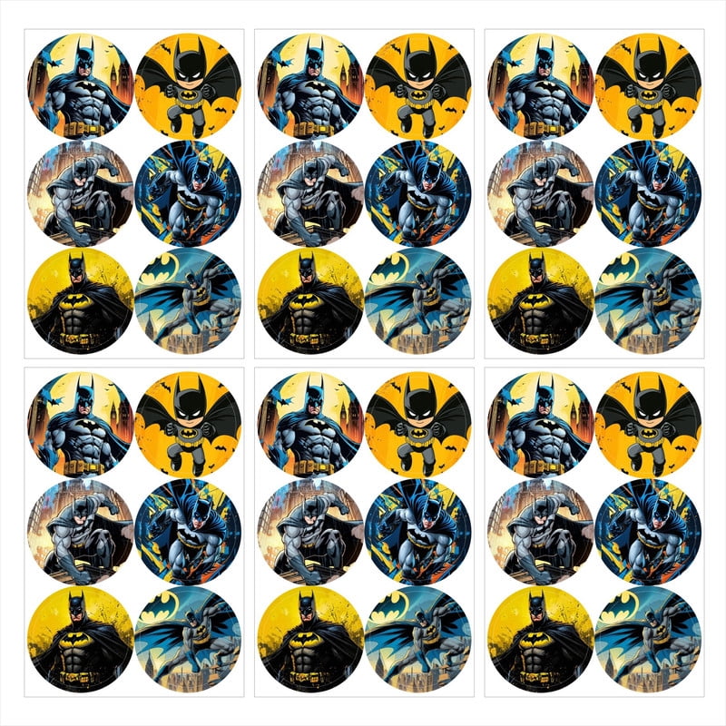 Batman Bat Man Stickers Party Favors Labels Birthday Thank You Themed ...