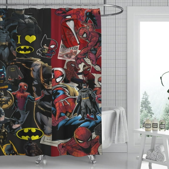 Batman Bat Man shower curtain exhibits a captivating design, is waterproof for your convenience, and is quick to hang, making it perfect for trendy bathrooms. Size: 59" x 71" (150 x 180 cm).