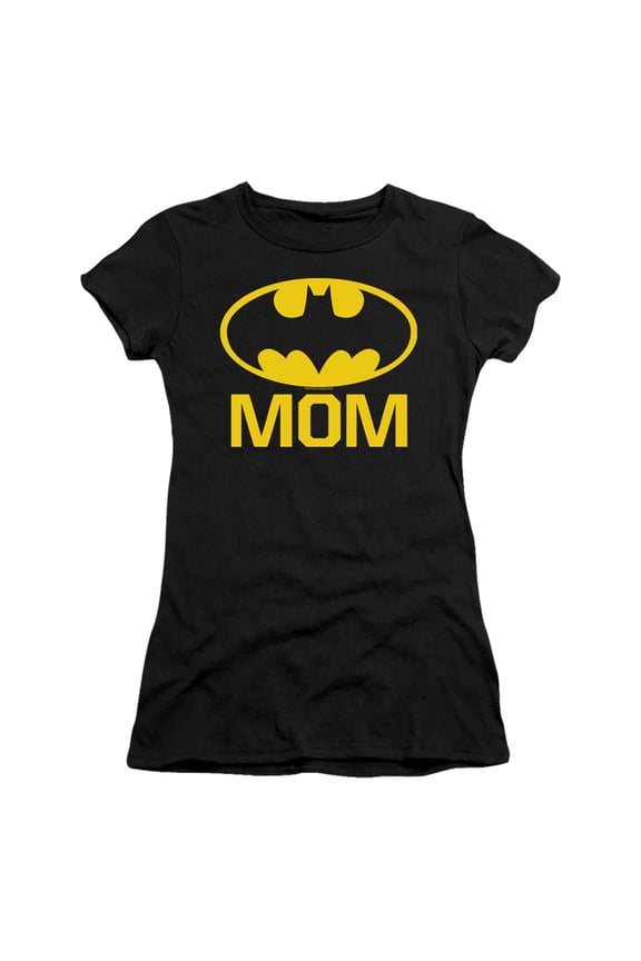 Batman Bat Mom S/S Junior Women's T-Shirt Sheer Black