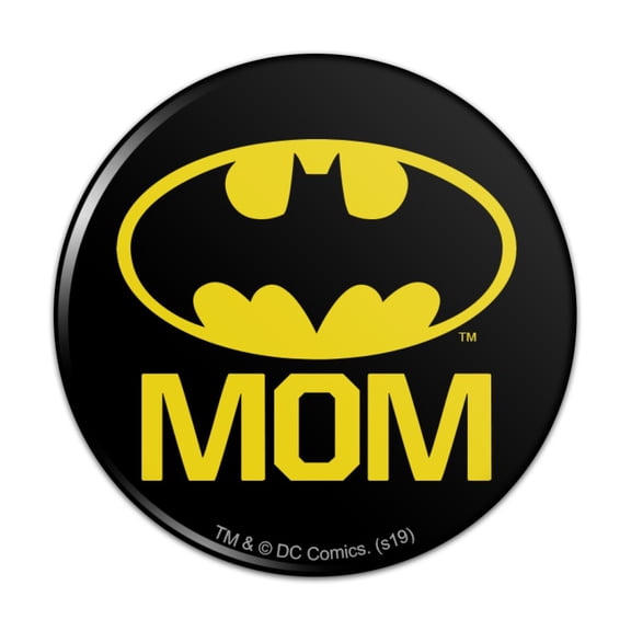 Batman Bat Mom Shield Logo Kitchen Refrigerator Locker Button Magnet