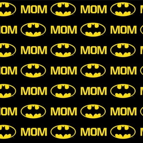 Batman Bat Mom Shield Logo Premium Roll Gift Wrap Wrapping Paper