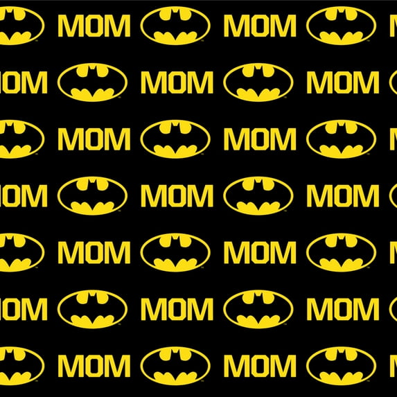 Batman Bat Mom Shield Logo Premium Roll Gift Wrap Wrapping Paper