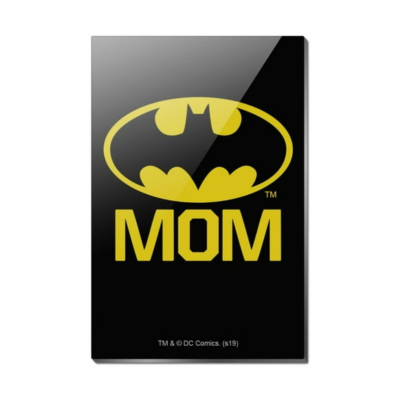 Batman Bat Mom Shield Logo Rectangle Acrylic Fridge Refrigerator Magnet