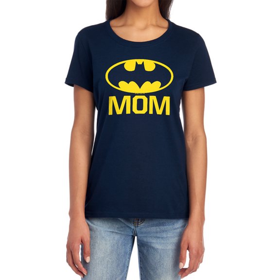 Batman Bat Mom Women's T Shirt, Navy, Medium