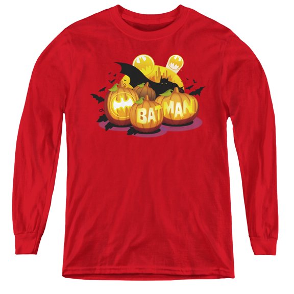 Batman - Bat O Lanterns - Youth Long Sleeve Shirt - Large
