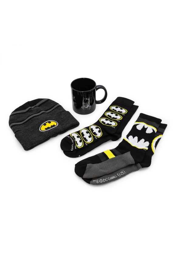 Bat Signal Boot Sock Cozy Bundle Gift Set