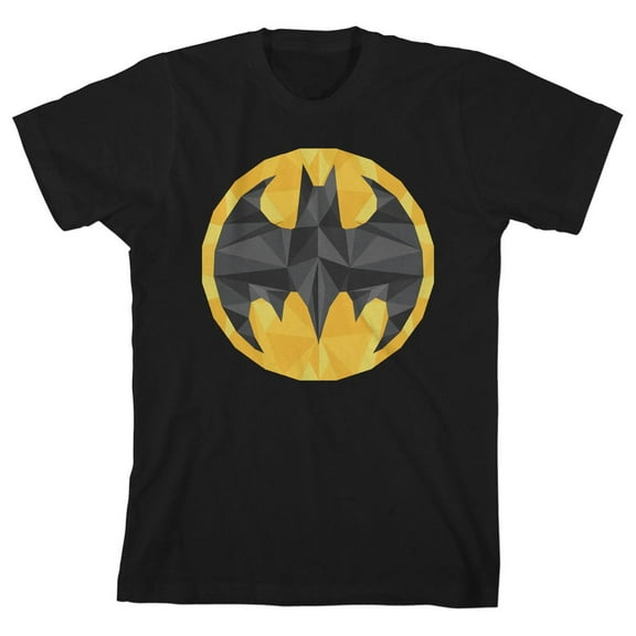 Batman Bat Signal Boy's Black T-shirt-XS