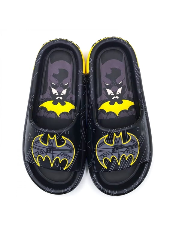 891286-size10 Bat Signal Mens Cloud Comfort Foam Slide Sandals - Size 10