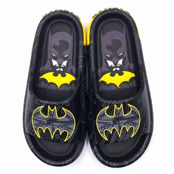 Batman 891286-size11 Bat Signal Mens Cloud Comfort Foam Slide Sandals - Size 11
