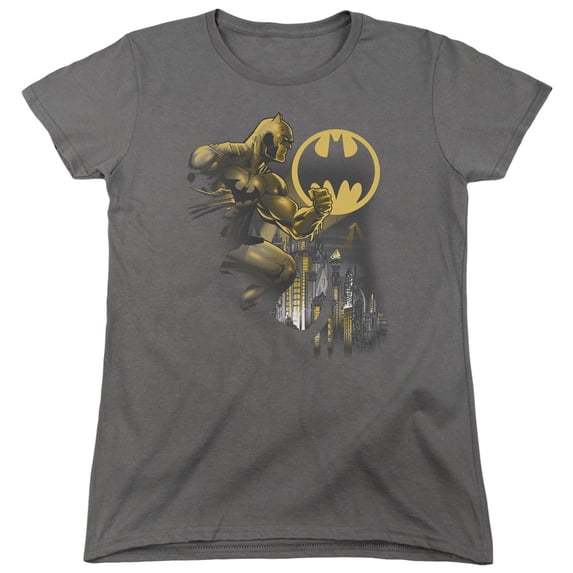 Batman Bat Signal S/S Women's T-Shirt Charcoal