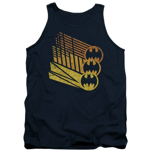 Batman Bat Signal Shapes Adult Tank Top Navy