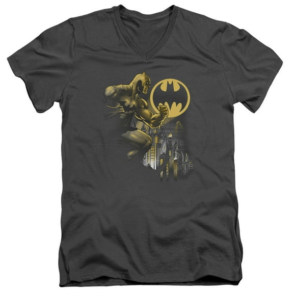 Batman - Bat Signal - Slim Fit V Neck Shirt - XX-Large