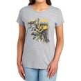 thumbnail image 1 of Batman Bat Signal Women's T Shirt, Athletic Heather, Large, 1 of 6