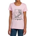 thumbnail image 1 of Batman Bat Sketch Women's T Shirt, Pink, Medium, 1 of 6