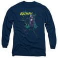thumbnail image 1 of Batman Bat Spray Long Sleeve Adult 18/1 T-Shirt Navy, 1 of 1