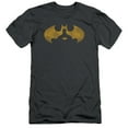 thumbnail image 1 of Batman Bat Symbol Knockout S/S Adult 30/1 T-Shirt-Charcoal, 1 of 1
