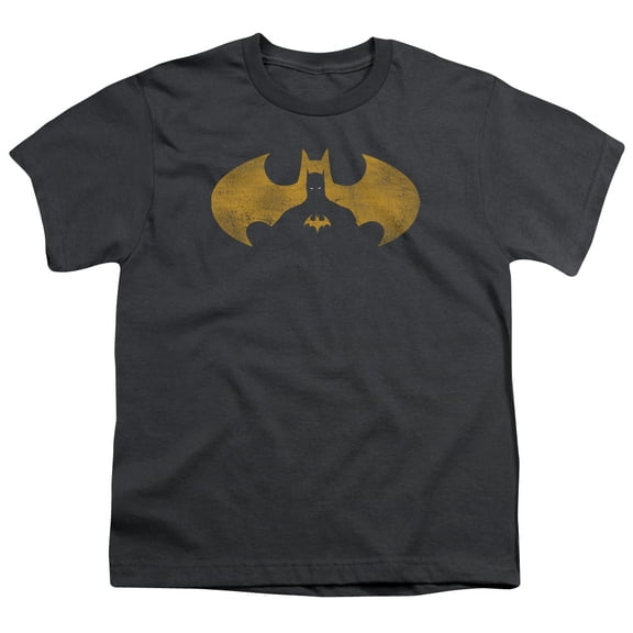 Batman - Bat Symbol Knockout - Youth Short Sleeve Shirt - Small