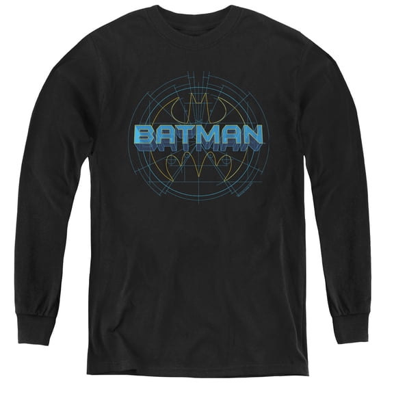 Batman - Bat Tech Logo - Youth Long Sleeve Shirt - Medium