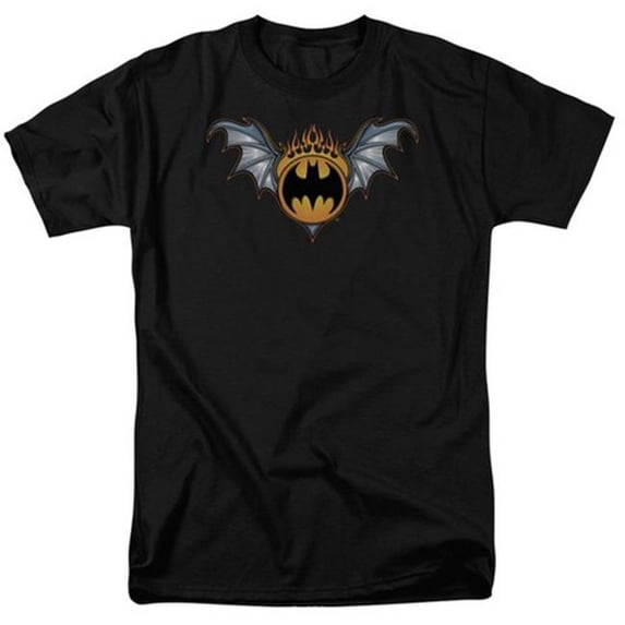 Batman-Bat Wings Logo - Short Sleeve Adult 18-1 Tee - Black, 4X