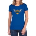 thumbnail image 1 of Batman Bat Wings Logo Women's T Shirt, Royal, Small, 1 of 6