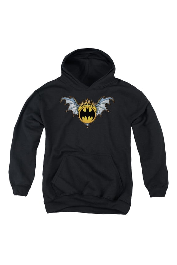 Batman - Bat Wings Logo - Youth Hooded Sweatshirt - Medium