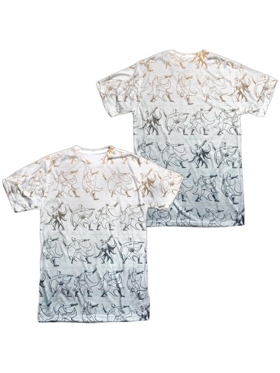 Batarang Pattern Unisex Adult Sublimated Costume T Shirt (Front/Back), Small Multicolor