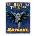 thumbnail image 1 of Batman Heavy Duty Metal Sign, 14.5x11.5, Embossed, Pub Style, Vintage Petina Design, 1 of 3
