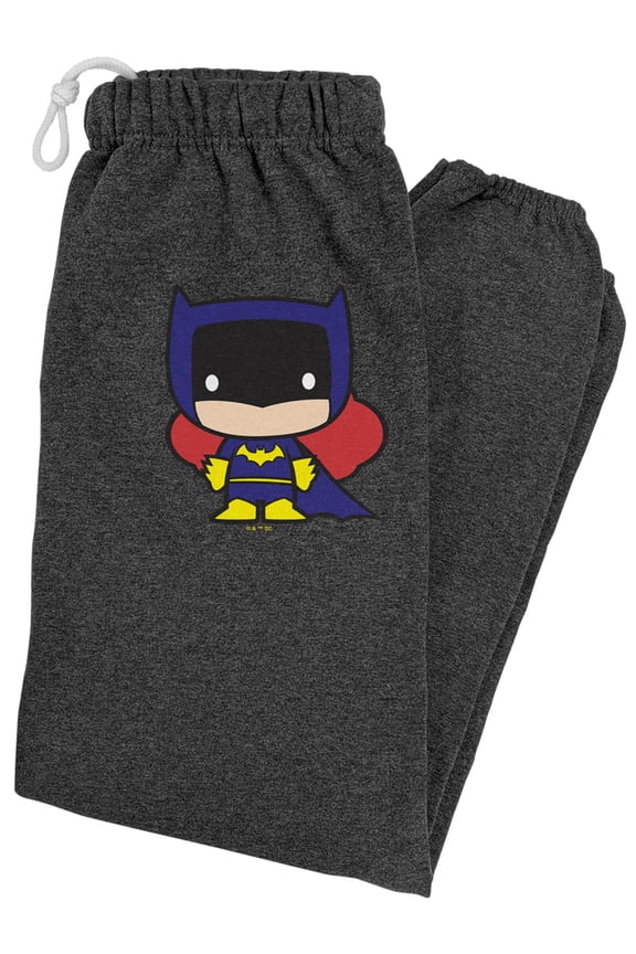 Batgirl Cute Chibi Character Unisex Jogger Sweatpants for Men and Women, Charcoal Heather, Large