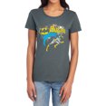 thumbnail image 1 of Batman Batgirl Halftone Women's T Shirt, Charcoal, Medium, 1 of 6