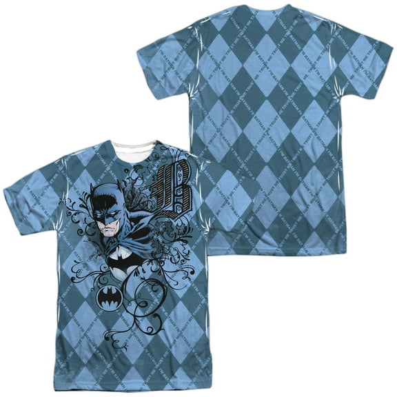 Batman Batgyle Unisex Adult Sublimated Costume T Shirt (Front/Back), Small Multicolor