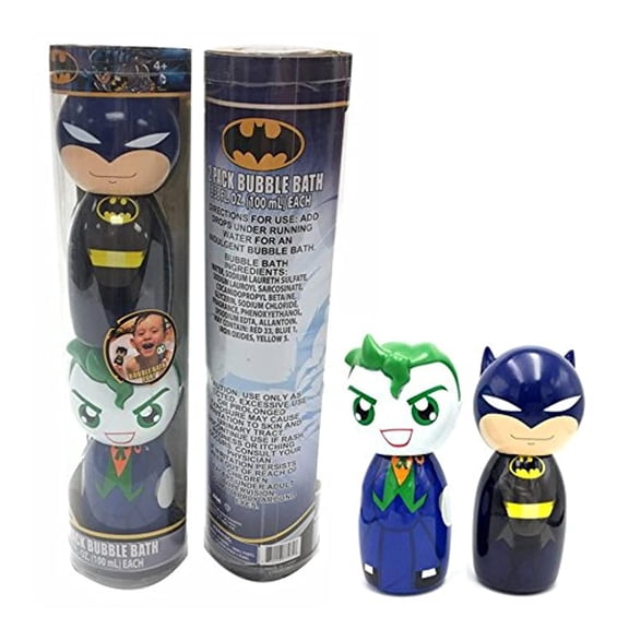 Batman Bath Buddies By Dc Comics Bubble Bath For Kid's 2 X 3.3 Fl Oz 100 Ml