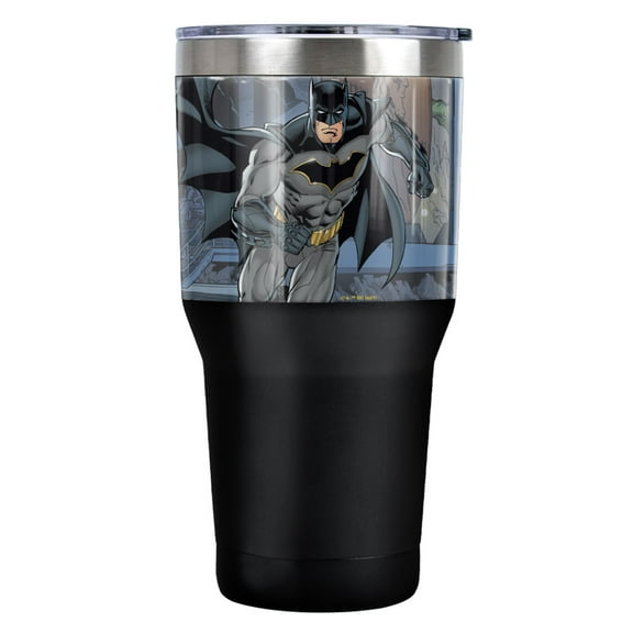 Batman Batman Batcave Stainless Steel Tumbler 30 oz Coffee Travel Cup, Vacuum Insulated & Double Wall with Leakproof Sliding Lid