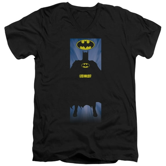Batman - Batman Block - Slim Fit V Neck Shirt - Large