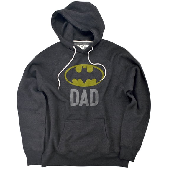 Batman Batman Dad Official Premium Ultrasoft Tri-Blend Hoodie (Medium) Charcoal