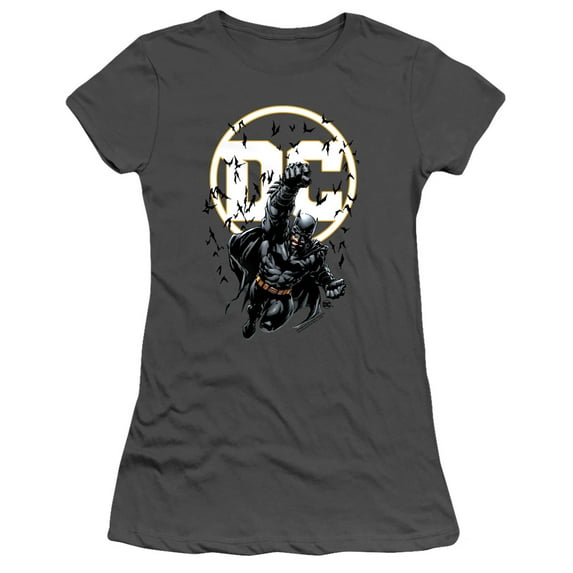 Batman Batman Dc S/S Junior Women's T-Shirt Sheer-Charcoal